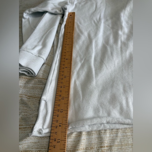 Aerie lace up relaxed oversized sweat shirt white size medium hood - Picture 9 of 11